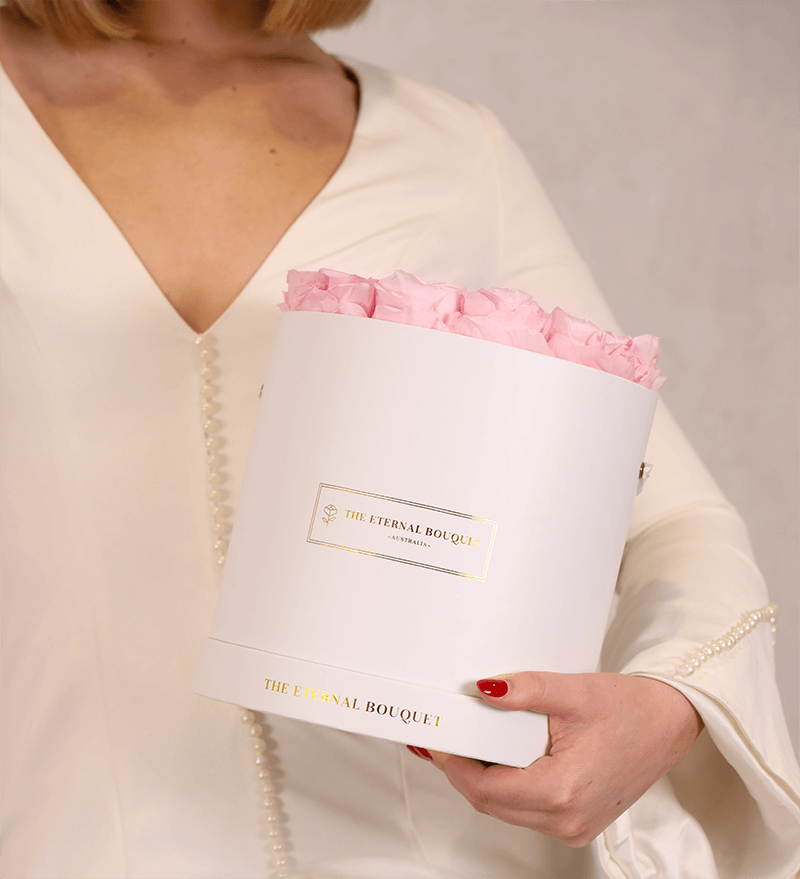 Round Everlasting Rose Box