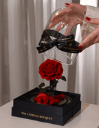 BUNDLE DEAL: Red Enchanted Mini & Mini Red Eternal Rose Bear with Pearl Heart [FREE GIFT BOX]