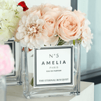 Personalised Glass Vase - Scented Mixed Blush Bouquet