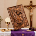 🌟 Archangel Chamuel Wood Carving – Angel of Peaceful Relationships 🌟