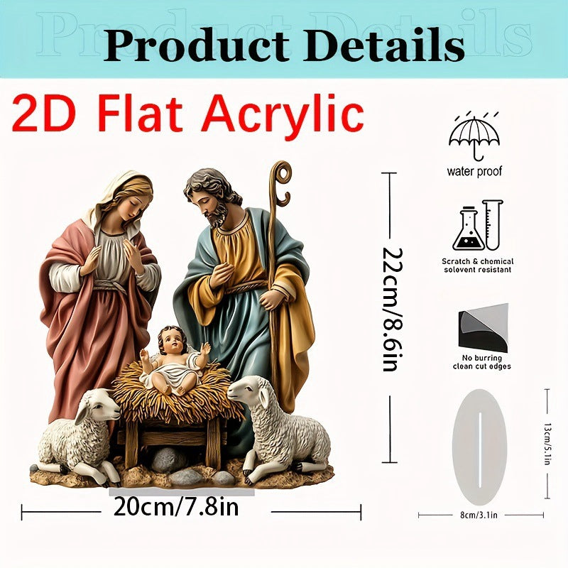 The First Christmas Natryity Acrylic Figurine: A Luminescent Reminder of God With Us ✨