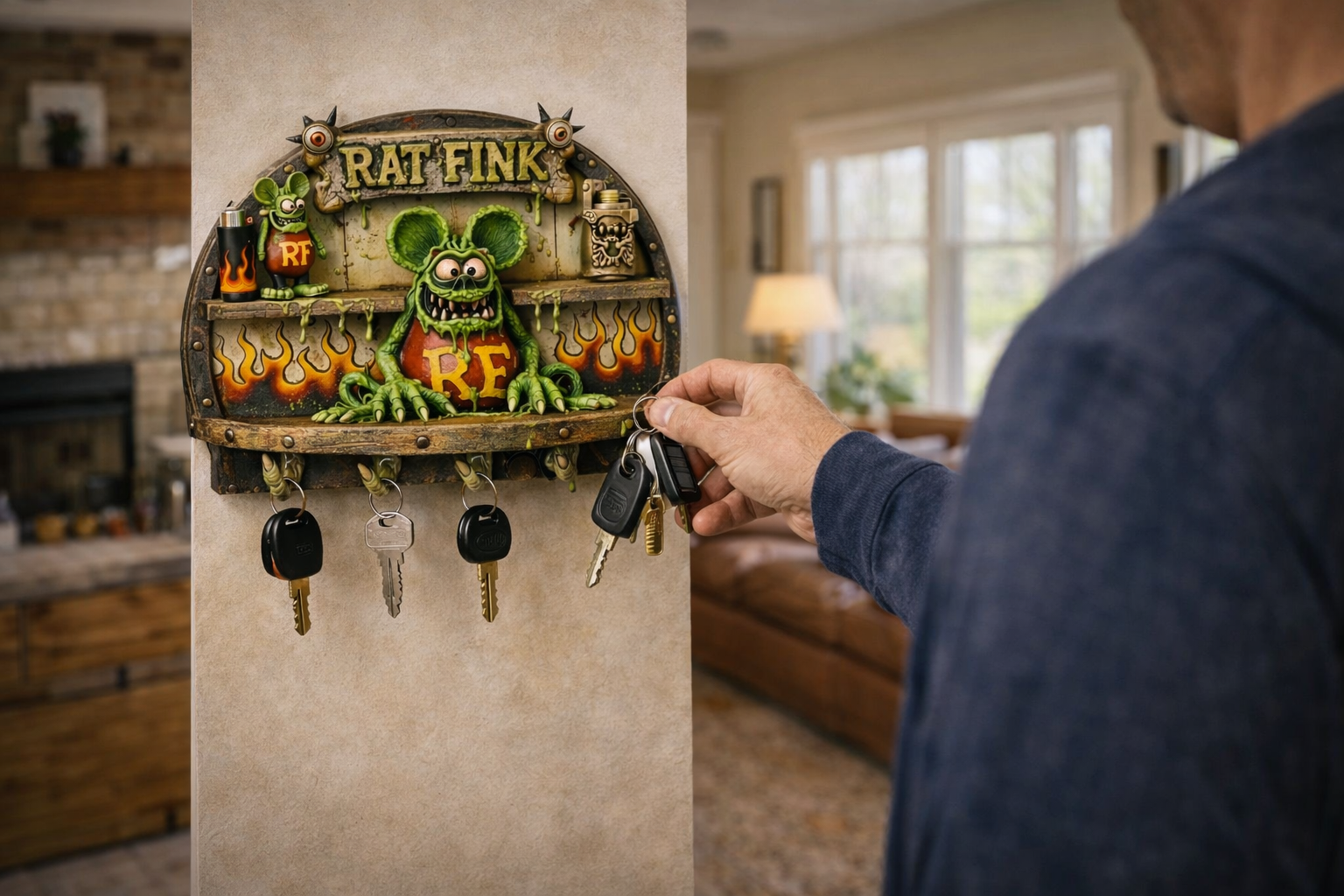 Rat Fink Garage Key Holder🔥