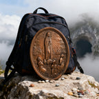 Our Lady of Fatima Wood Carving Decoration - Virgin Wall Pendant