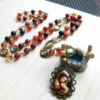 Natural Agate Rosary - Chaplet of the Seven Sorrows