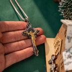 St. Benedict Exorcism Cross Necklace - Bless you and your family