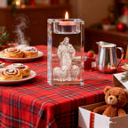 Jesus Crystal Engraved Candle Holder: Light & Faith in One🕯️