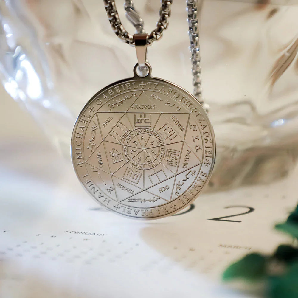 Seal 7 Archangel Pendants Protection Amulet Against Evil Eyes, Curses, Spells
