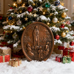 Our Lady of Fatima Wood Carving Decoration - Virgin Wall Pendant