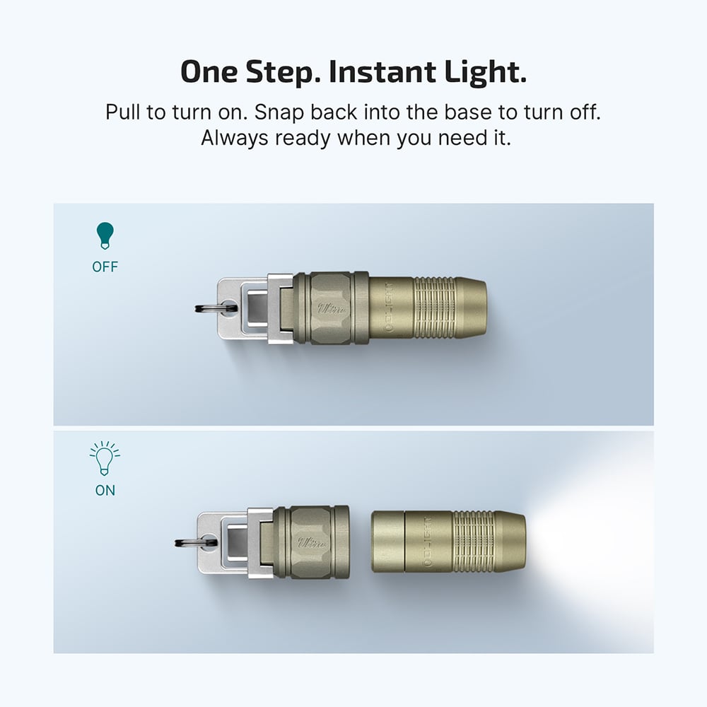 iUltra Keychain Flashlight in Olive Green – The Ultimate Keychain Flashlight🔥