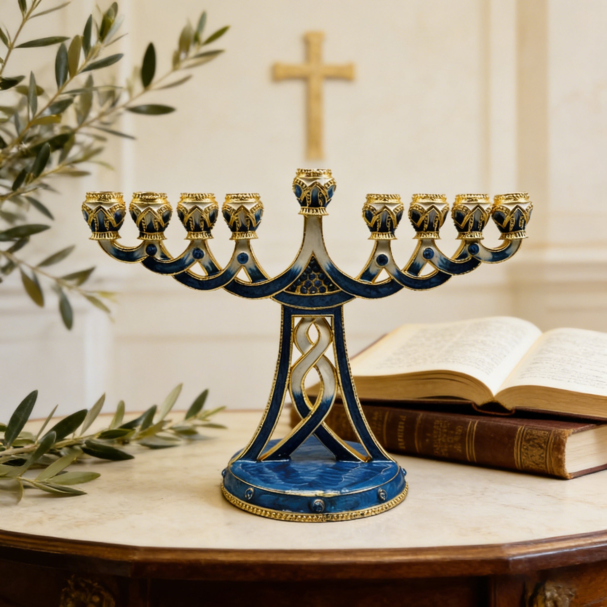 Holy 7-Branch Christian Menorah: Emblem of Divine Light and Devout Faith