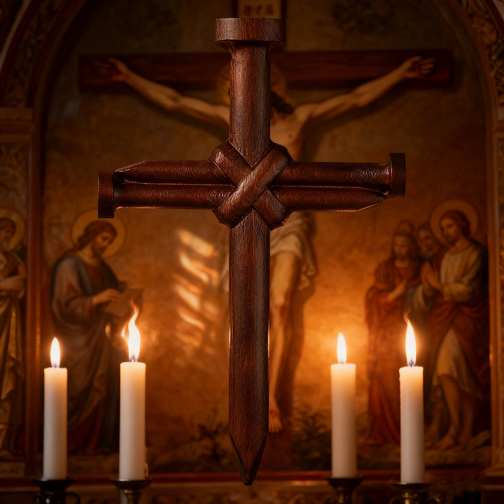 Nail Cross Wooden Wall Art: A Christian Symbol of Sacrifice & Redemption