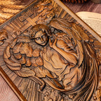 🌟 Archangel Chamuel Wood Carving – Angel of Peaceful Relationships 🌟