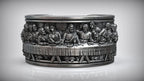 The Last Supper 925K Sterling Silver Open End Adjustable Ring