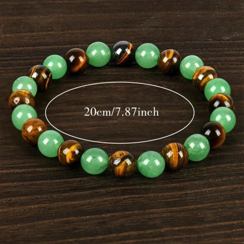✨Wealth Guardian Crystal Bracelet – Aventurine & Tiger-Eye💋