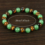 ✨Wealth Guardian Crystal Bracelet – Aventurine & Tiger-Eye💋