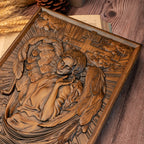 🌟 Archangel Chamuel Wood Carving – Angel of Peaceful Relationships 🌟