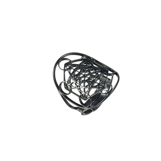 Metatron's Cube Ring Archangel Protection Women Ring Stainless Steel Jewelry