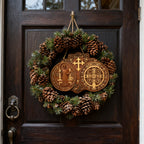St. Benedict's Exorcism Medal Christian Exorcism Plaque - Wall Decor