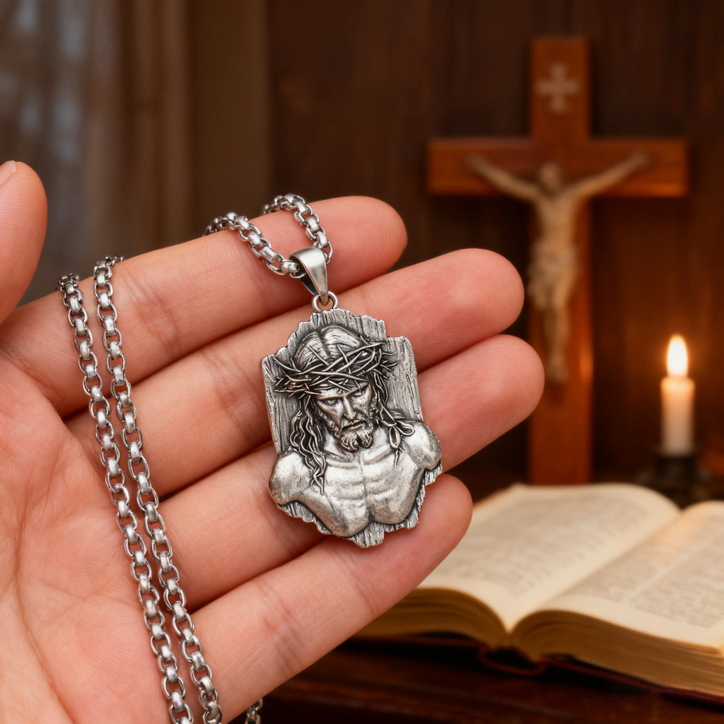 The Crown of Thorns Covenant - S925 Sterling Silver Christian Pendant, A Sacred Reminder of Sacrifice and Redemption