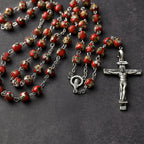 【Red Enamel Sacrifice】S925K Silver Rosary · Decoding Faith