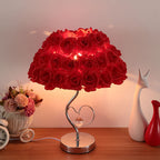 🌹Romantic Rose Petal Table Lamp with Heart-Shaped Base 🏆