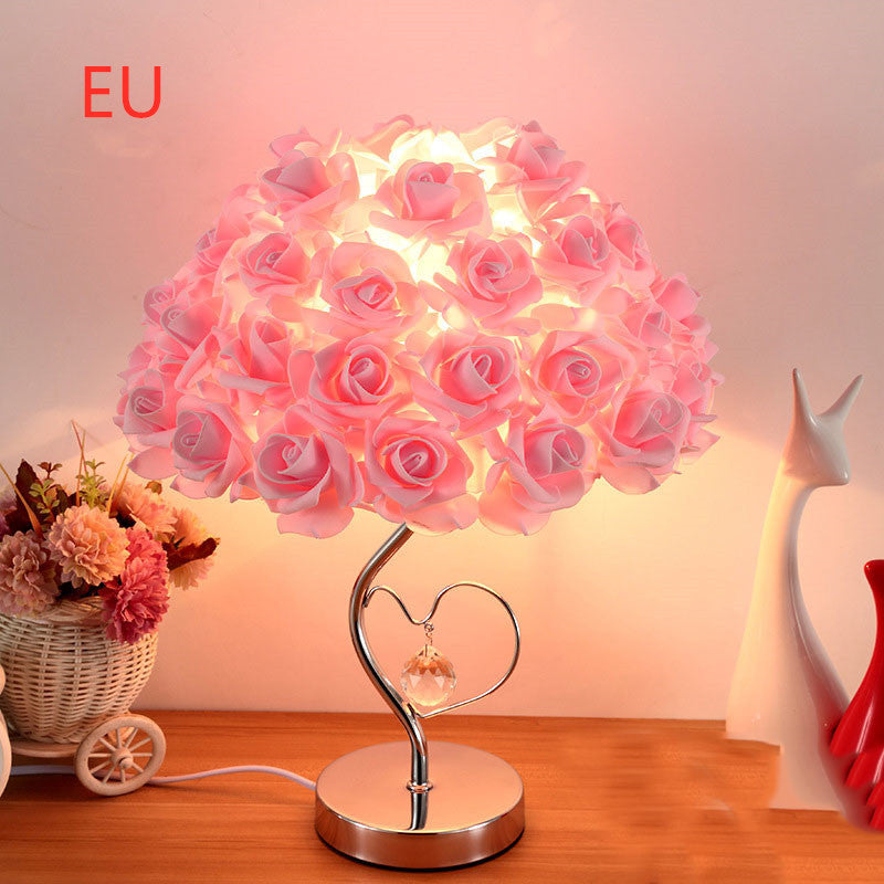 🌹Romantic Rose Petal Table Lamp with Heart-Shaped Base 🏆