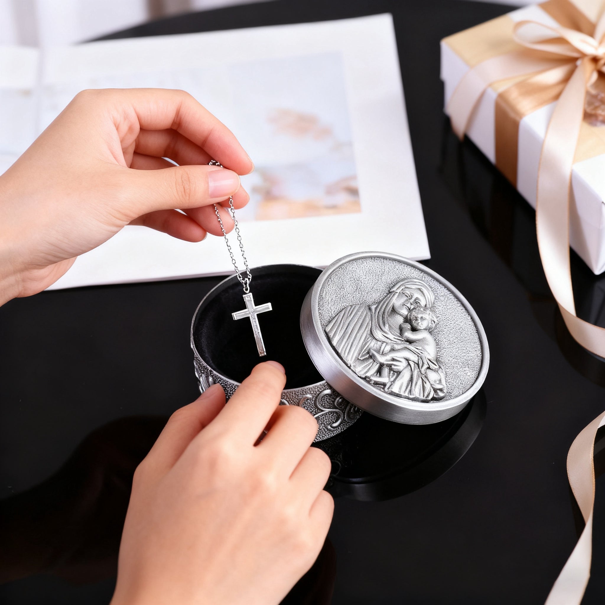 A Sacred Vessel: The Madonna and Child Jewelry Box · A Sanctuary for Your Faith & Treasures