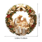 Christianartworkshop Sculptural Realism Style Holy Family Christmas Parasite Hanging Ornaments