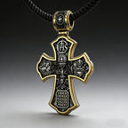 Holy Family of Mary Sacred Heart of Jesus IHS Double-Sided S925 Sterling Silver Cross