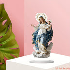 🌟 Our Lady of Grace Acrylic Desktop Statue: A Christian Symbol of Mary’s Love & Christ’s Presence