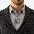 Divine Grace: Jesus Carrying the Cross with Sacred Heart S925 Sterling Silver Pendant Necklace