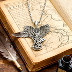 S925K Silver Saint Michael Pendant: Courage in the Heart