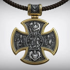 S925 sterling silver double-sided Jesus and Virgin Mary necklace