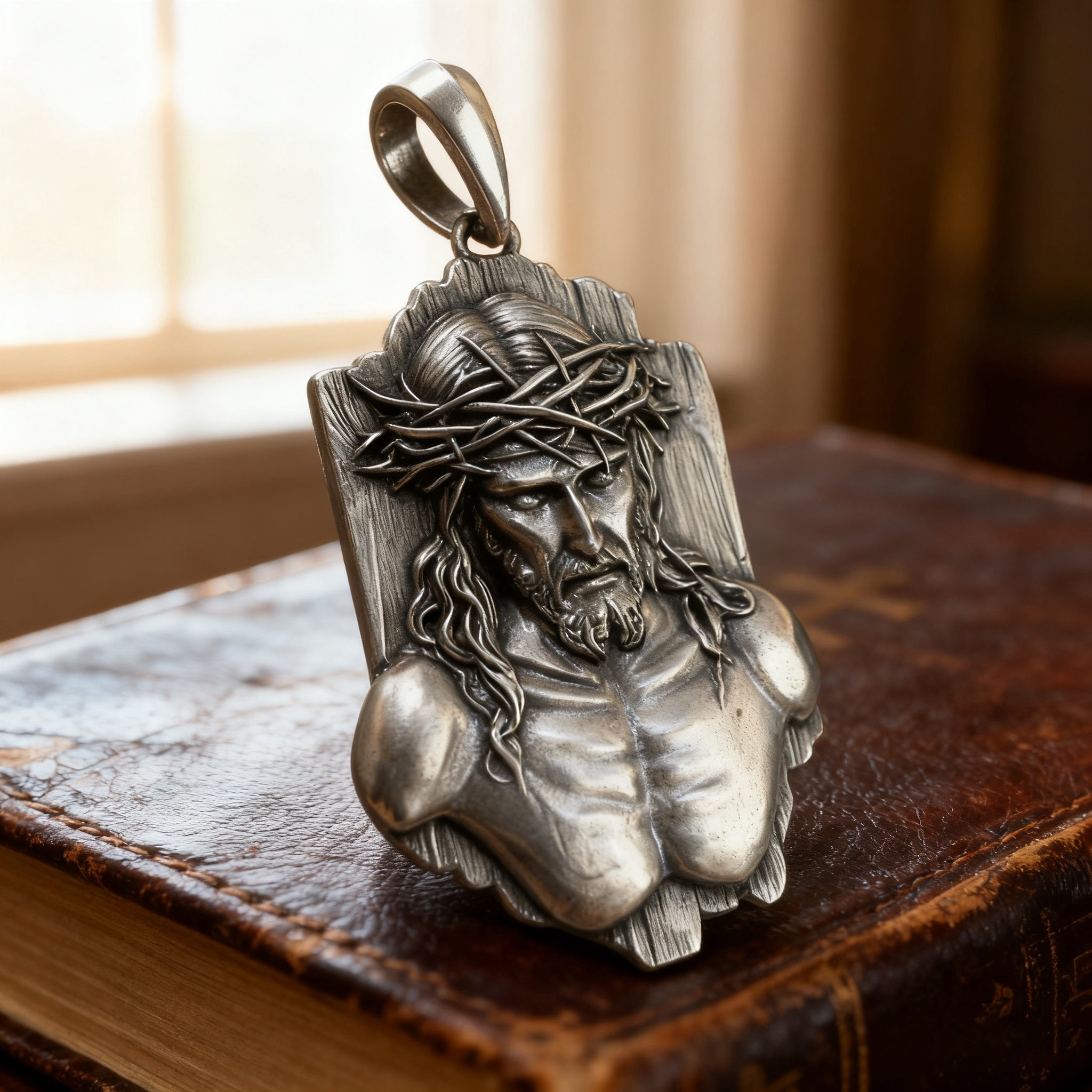 The Crown of Thorns Covenant - S925 Sterling Silver Christian Pendant, A Sacred Reminder of Sacrifice and Redemption