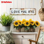 Love You, Bye Metal Sign - Vintage Greenery Style Wall Plaque, Funny Sassy Home Decor , Sarcastic Farmhouse Decor🔥