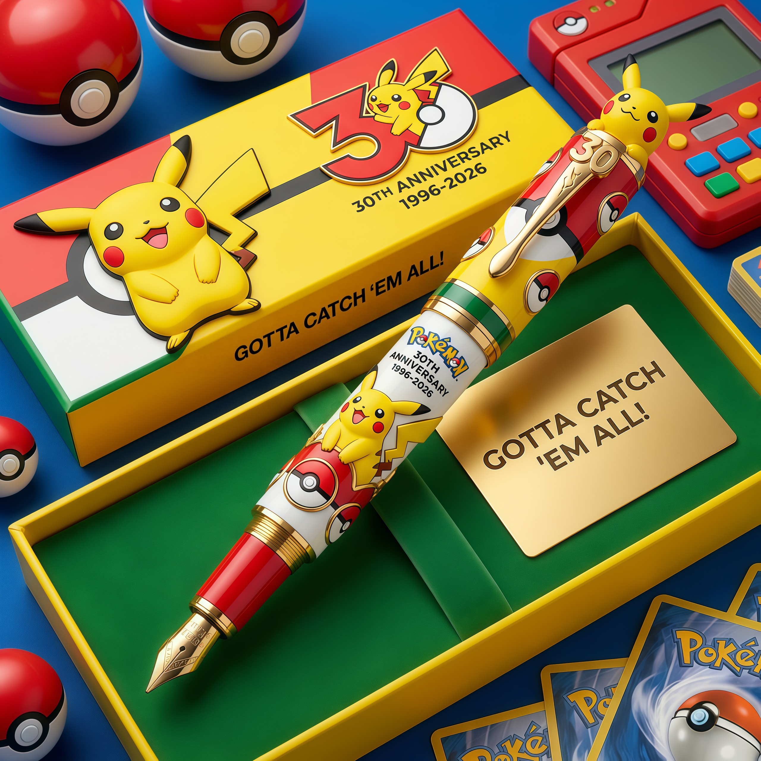P🥚kémon 30th Anniversary Commemorative Fountain Pen(1996-2026)💋