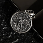 Archangel Michael S925K Silver Round Necklace