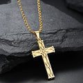 Personalized Irish Celtic Knot Cross  Religious Pendant with Name Necklace(Gold/Silver/Black)