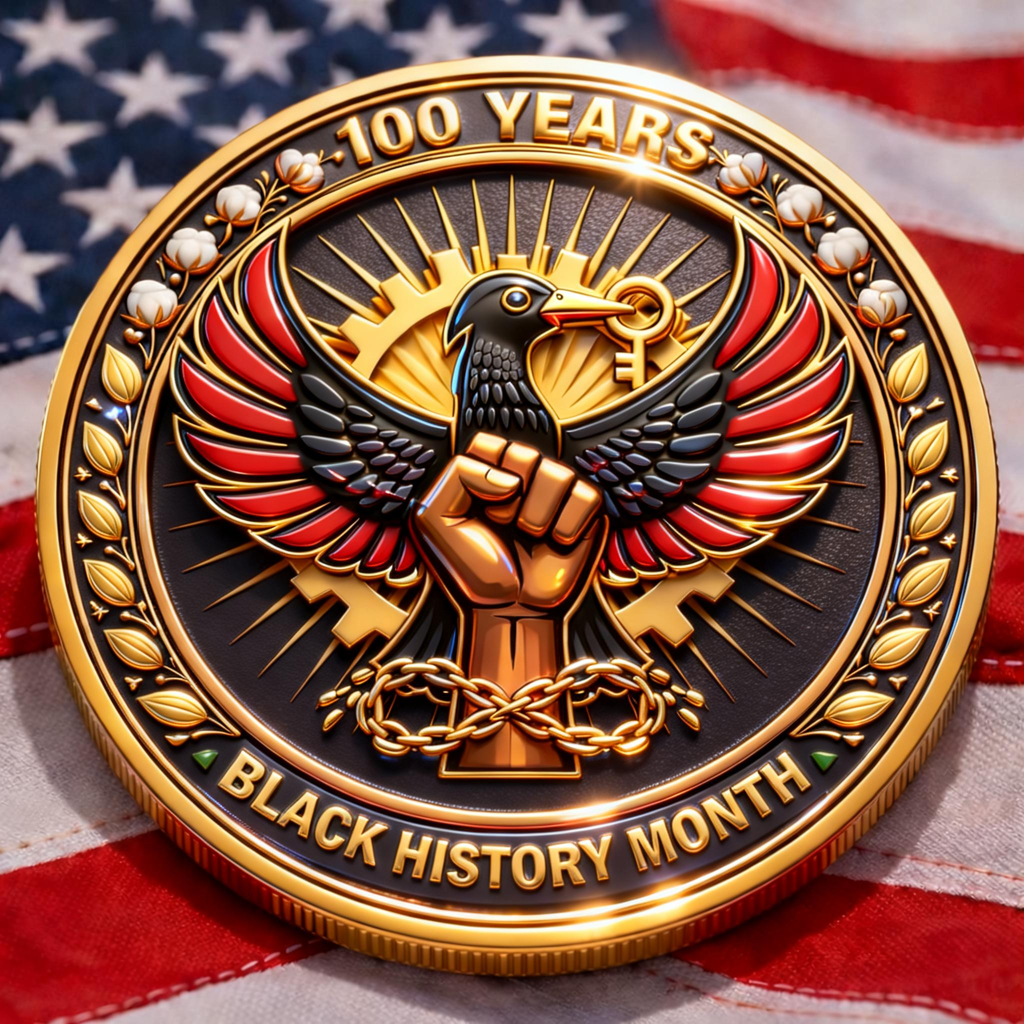Black History Month Centennial Commemorative Coin (1926–2026)🔥