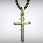Jesus Crucifixion S925K Silver Crucifix Pendant- with 5mm Titanium Cuban Chain