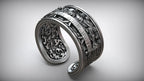 The Last Supper 925K Sterling Silver Open End Adjustable Ring