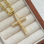 Jesus Cross Diamond - Encrusted Necklace