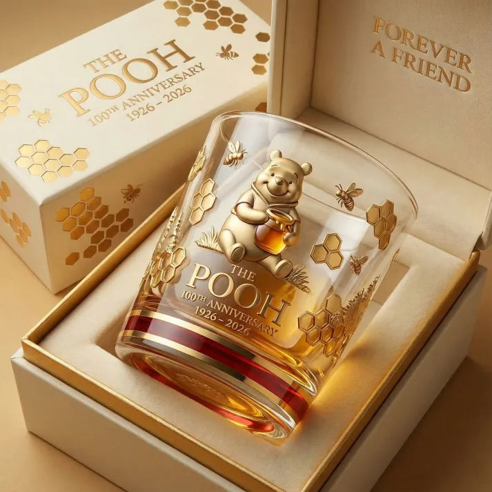Winnie The Pooh 100th Anniversary Whiskey Glass💋