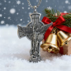 New titanium steel/S925K silver Archangel St. Michael necklace