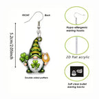 St Patricks Day Earrings | Piercing Dangle Earrings Green💋