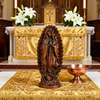 Our Lady of Guadalupe Round Wooden Tabletop Ornament