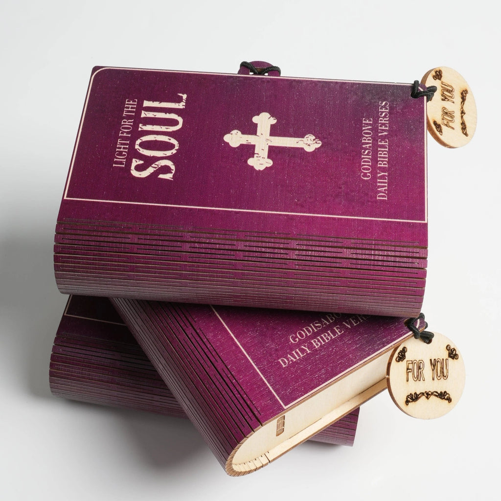 ✝️Handmade Wooden Bible Verses Box - Daily Bible Verses✨️