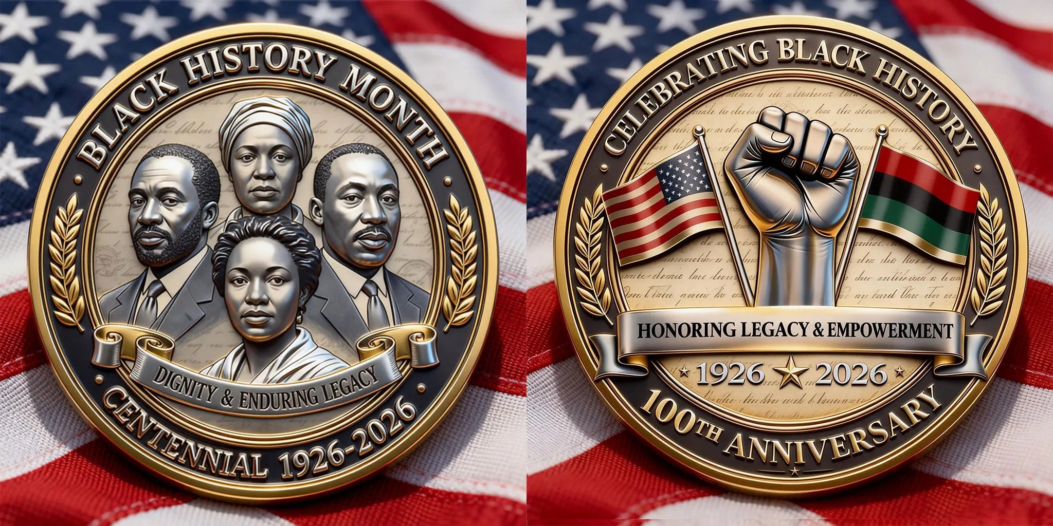 Black History Month Centennial Commemorative Coin (1926–2026)🔥