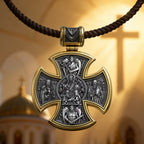 S925 sterling silver double-sided Jesus and Virgin Mary necklace