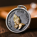 「Praying Hands」Copper - Silver Medallion: A Tangible Sign of God’s Presence